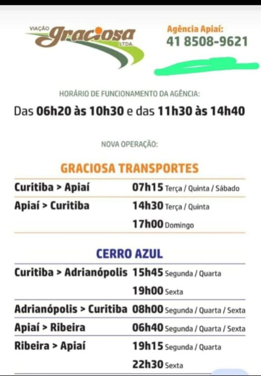 Viação Graciosa Apiaí SP